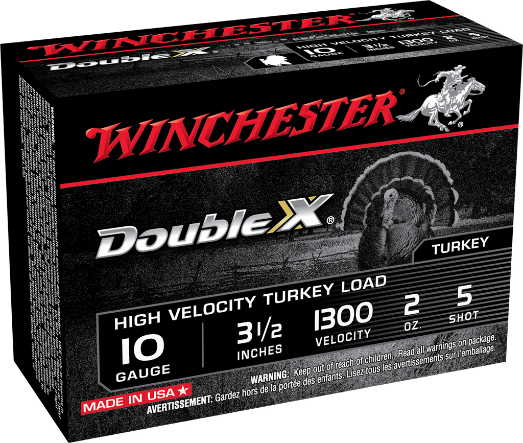 Winchester Double X Supreme High Velocity 10ga 3-1/2″ 2oz. 1300FPS #5 10rd Box #STH105