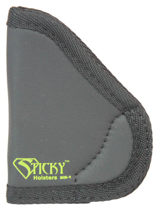 Sticky Holsters SM-1 Micro Handgun Up to 2.5" Latex Free Synthetic Rubber Black Green Logo