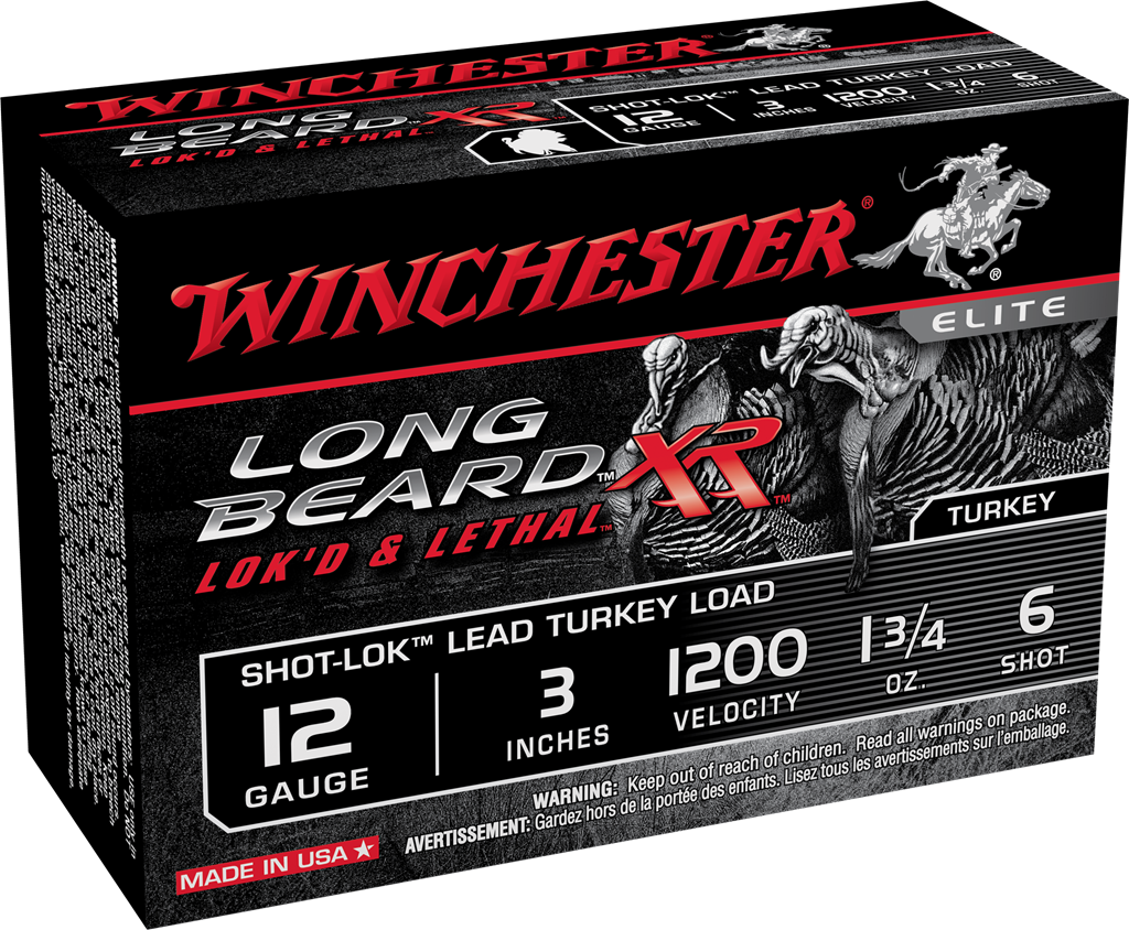 Winchester Long Beard XR Lok’d & Lethal12ga 3″ 1-3/4oz. 1200FPS #6 10rd Box #STLB1236