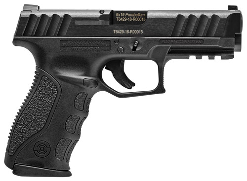 Stoeger STR-9 9mm, 4.17" Barrel, Black, Optic Ready, No Safety, 15rd