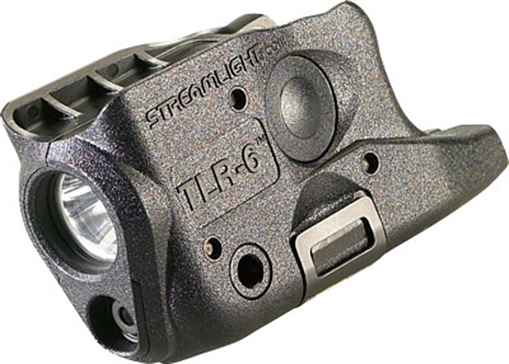 Streamlight TLR-6, Tac Light w/laser, Fits Glock 26/27, White LED and Red Laser, 100 Lumens, Includes 2 CR 1/3N Lithium Batteries, Black Finish 69272