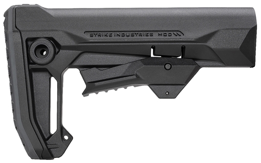Strike Industries MOD2 Rifle Stock Black Polymer Compatible w/ AR Style Buffer Tubes STRIKEESMOD2BK
