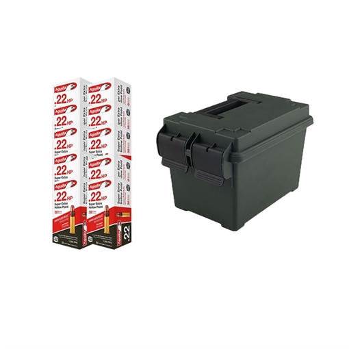 Aguila 22LR 38GR CP HP 1250 ROUNDS W/ AMMO CAN 22RF CAN