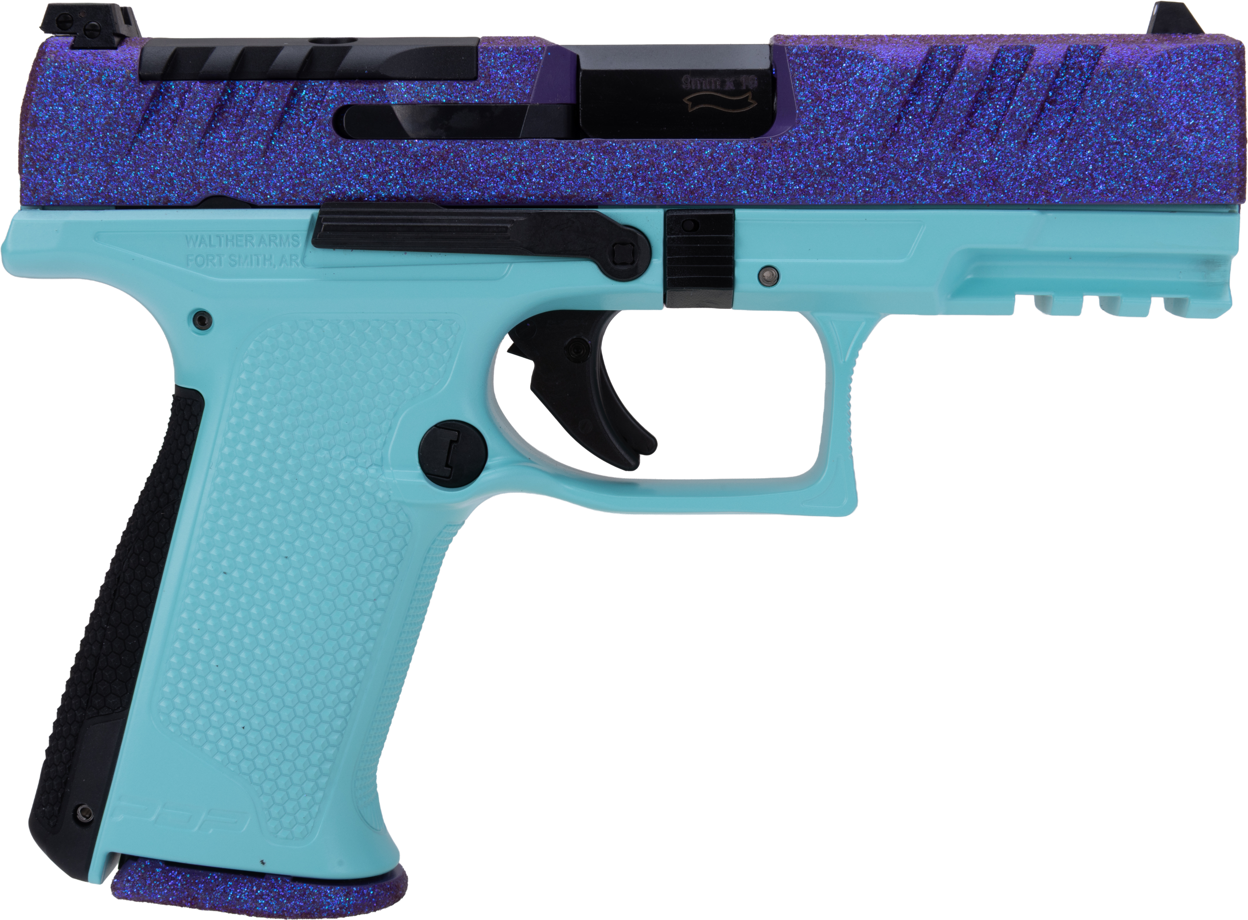 Walther PDP F-Series Pistol 4797086, 9mm Luger, 4", Optic Ready, Textured Blue Polymer Grips, 15 Rds