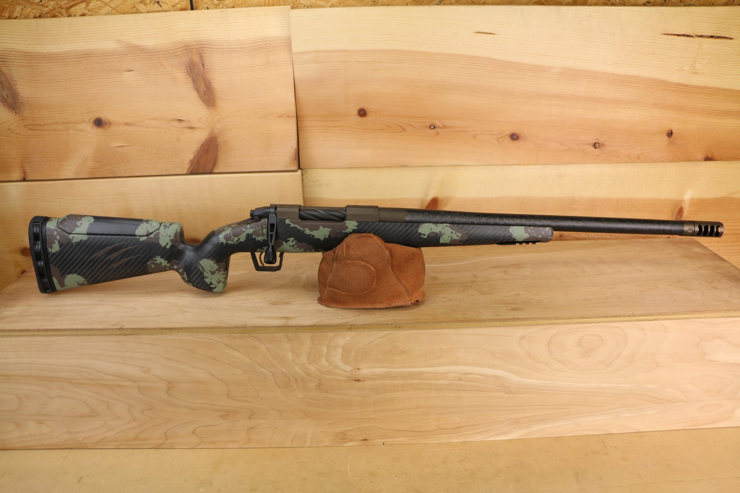 Fierce Carbon Rival FP Bolt Action Rifle FCRFP22CM20BF, 22 Creedmoor, 20" Threaded,Brown/Forest Carbon Stock, 4 Rds