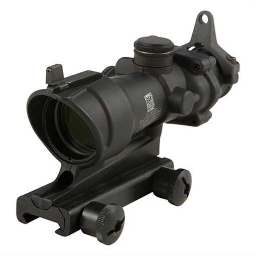 Trijicon ACOG Rifle Scope, 4X32, Amber Center Illumination for M4A1, Flat Top Adapter, Backup Iron Sights and Dust Cover TA01NSN 100091