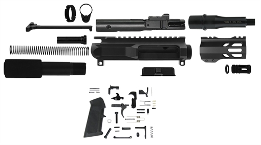 TacFire AR Build Kit 9mm Luger 4.50" Barrel Black for AR Platform SSPK9MMLPK4