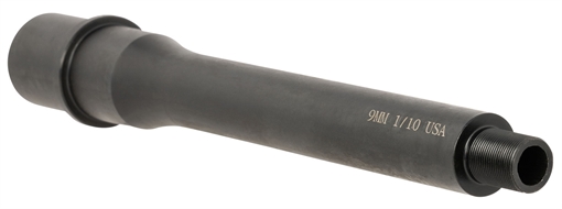 TacFire AR Barrel 9mm NATO 7.50" Black Nitride Finish 4150 Chrome Moly Vanadium Steel Material with Threading & 1:10" Twist for AR-15 BAR9MM7BN