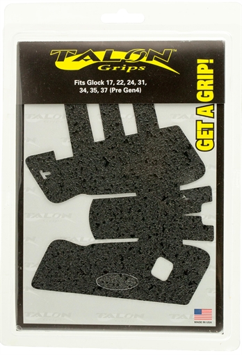 Talon Grips Adhesive Grip Compatible w/Glock Gen3 17/22/24/31/34/35/37, Black Textured Rubber 103R