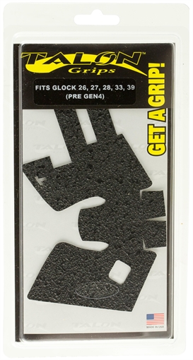Talon Grips Adhesive Grip Compatible w/Glock 26/27/28/33/39 Gen3, Black Textured Rubber 105R