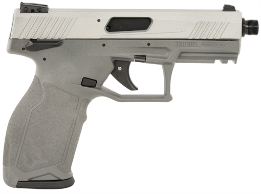 Taurus 1-TX2214NG TX22 Full Size Frame 22 LR 16+1 4.10" Matte Black Threaded Barrel, Satin Stainless Steel Serrated Slide, Gray Polymer Frame w/Picatinny Rail, Textured Grip 1-TX2214NG 1TX2214NG