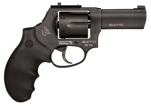 Taurus USA 327 Defender, Double Action Only, Steel Frame Revolver, .327 Federal Magnum, 3" Barrel, Matte Finish, Black, Hogue Grips, Fixed Sights, T.O.R.O Optic Ready, Shield RMSC Footprint, 6 Rounds 2-327P31CHNS 2327P31CHNS