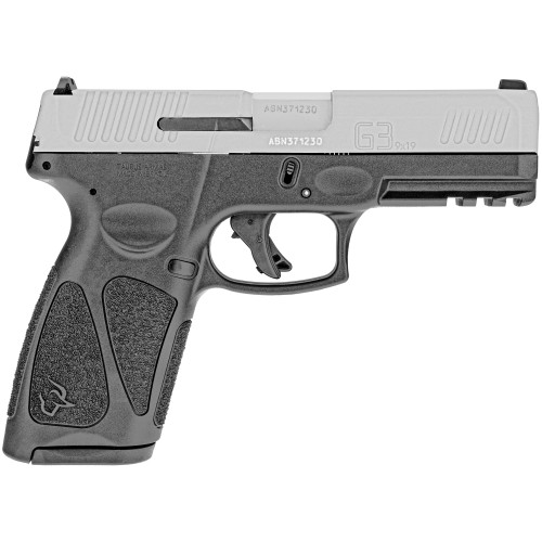 Taurus G3 9mm, 4" Barrel, Black Frame, Silver Slide, Manual Safety, 17rd