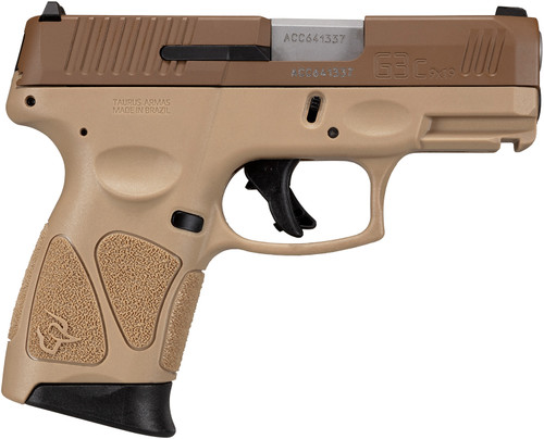 Taurus G3c *MA Compliant* 9mm, 3.2" Barrel, Manual Thumb Safety, Tan, 10rd