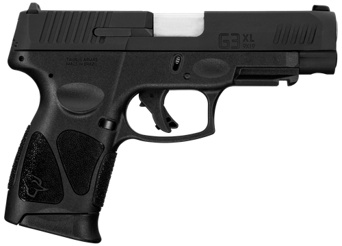 Taurus G3XL Compact 9mm 4" SS Barrel, Matte Black Serrated Slide, Black Polymer Frame w/Picatinny Rail, Black Polymer Grip, 12 Rd