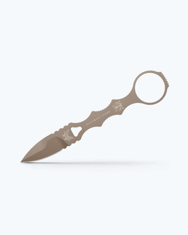 Benchmade 177SN Mini SOCP Dagger - 2.22" Tan Spear Point Blade, Tan Injection Molded Sheath