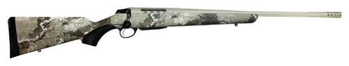 Tikka T3x Lite 270 Winchester, 22.4" Fluted Threaded Barrel, 1:10 Twist, Threaded 5/8x24, Veil Alpine Camo, Synthetic Stock, Cerakote Barrel and Action, Green Color, Right Hand, 3Rd, 1 Magnum, Includes Matching Muzzle Brake