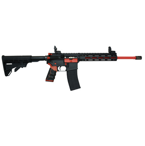Tippmann M4-22 Redline 22 LR, 16" Barrel, Red Accents, Black Rec, Composite M-Lok Handguard, 25rd