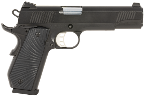 Tisas 1911 Duty Carry Bobtail 45 ACP 5" SS Barrel, Black Cerakote Serrated Slide, Black Cerakote Frame w/Beavertail, Sunburst G10 Grips, 8 Rd
