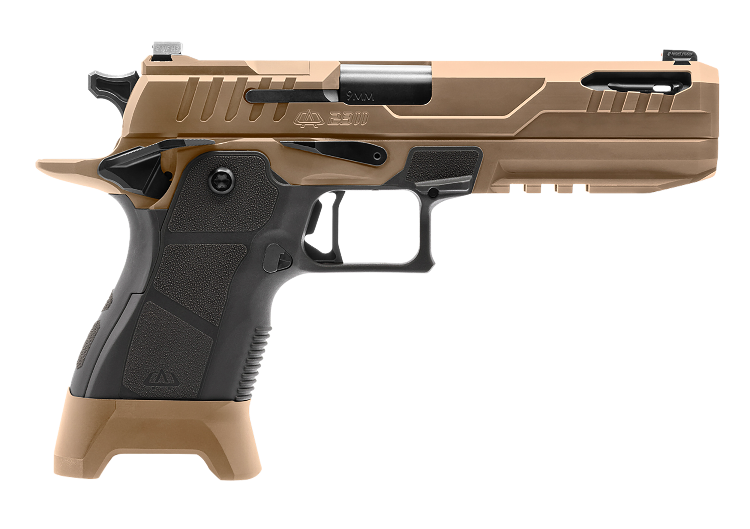 OA DEFENSE 2311 Pro w/Kit Optic Ready Pistol OA2311FPROKITHDBPRT21, 9mm Luger, 5in, Black Modular, High Desert Finish, 17 Rds