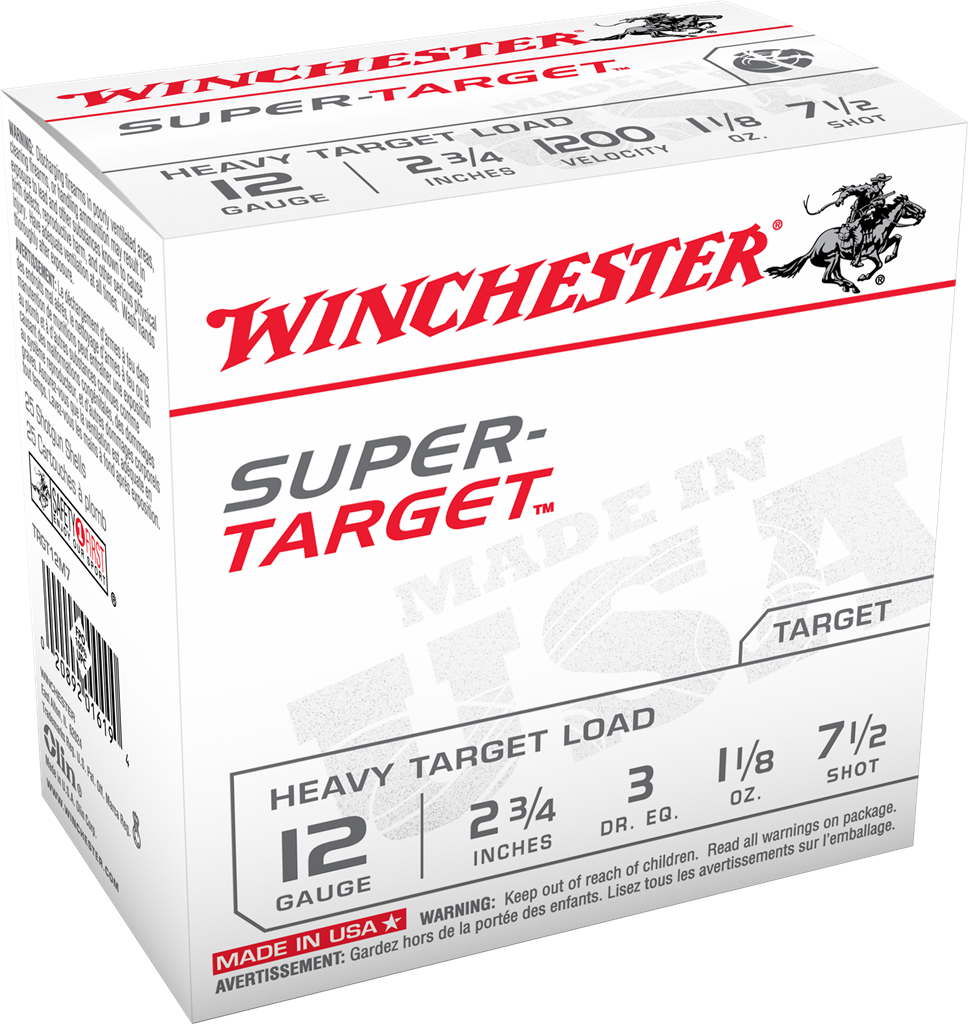 Winchester Super-Target 12ga 2-3/4″ 1-1/8oz. #7.5 250rd Case #TRGT12M7