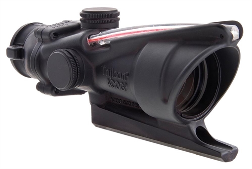 Trijicon ACOG Black Hardcoat Anodized 4x32mm Illuminated Red Triangle Post Reticle 100213