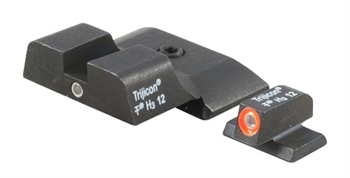 Trijicon HD Night Sights Green/Tritium Orange Outline Front Sight-Green Tritium Black Outline Rear Sight Smith & Wesson M&P Shield/M&P Shield Plus 600722