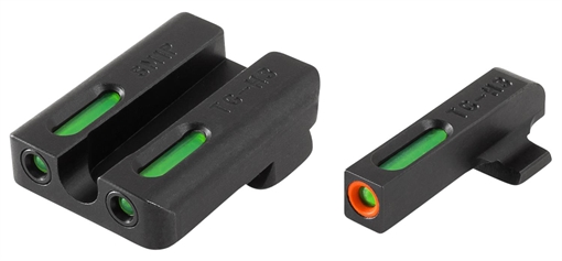 Truglo TFX Pro Tritium/Fiber-Optic Day/Night Sights Fit SSteyr M-A1 Steyr C-A1 Steyr S-A1 Steyr L-A1 - Orange Outline Front/Rear Green TG13SM1PC