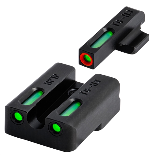 TRUGLO TFX Pro, Sight Set, Fits Springfield Hellcat, Tritium/Fiber-Optic, Day/Night Sight, 24/7 Brightness, Orange Ring on Front Sight TG-TG13XD2PC
