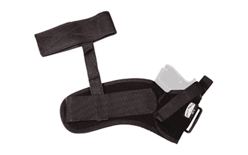 Uncle Mike's Ankle Holster Ankle, Size 12, Black Kodra Nylon/ Velcro, Compatible w/ Glock 26/27/33, Right Hand 88121
