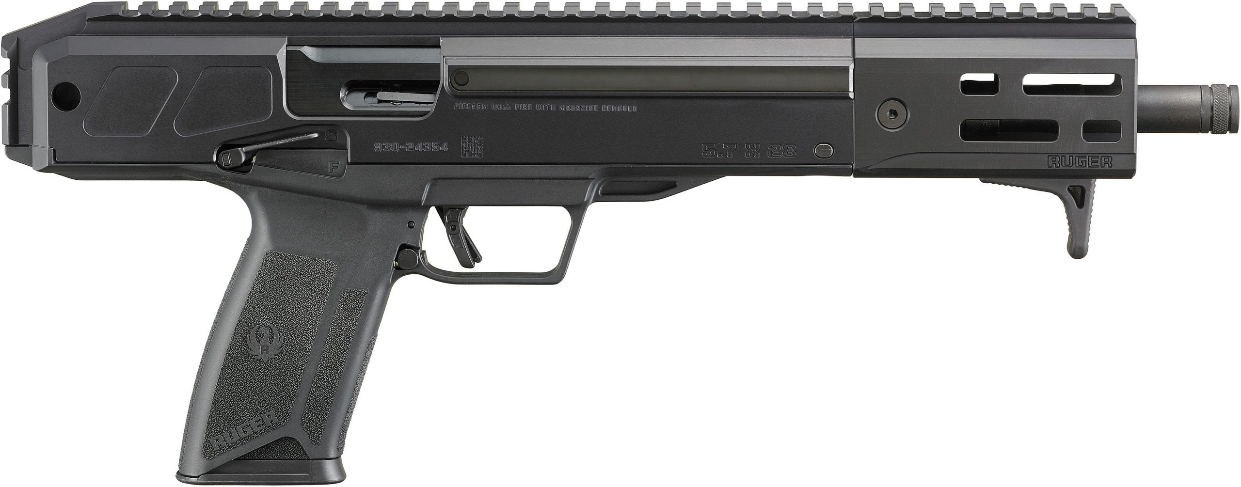Ruger LC Charger Pistol 19304, 5.7x28, 10.3in, Black Polymer Grips, 10 Rds