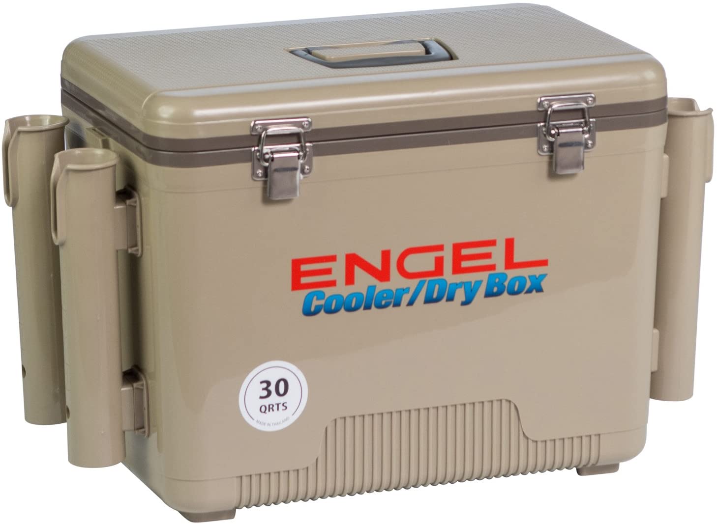 Engel 30-Quart Tan Drybox Cooler w/Rod Holders #UC30T