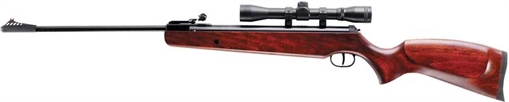 Umarex Ruger Air Guns Air Hawk Combo Spring Piston 177 Pellet 1rd Blued Rec/Barrel Dark Hardwood Stock Includes 4x32mm Scope 2244001