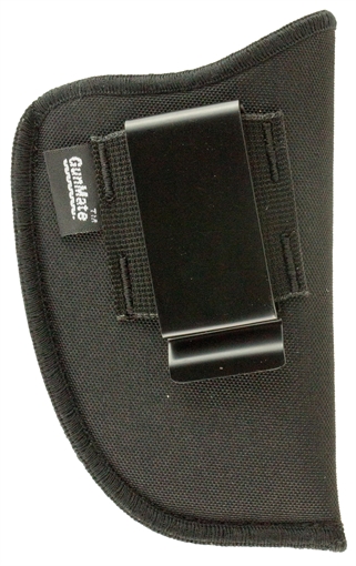Uncle Mike's GunMate Holster IWB Size 06 Black Tri-Laminate Belt Clip Fits Med Frame Pistol Fits 4" Barrel Ambidextrous C 21306
