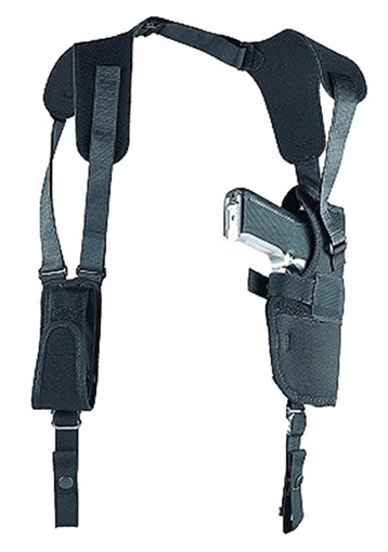 Uncle Mike's Sidekick Vertical Shoulder Holster Shoulder Size 05 Black Cordura Harness Fits Large Semi-Auto Fits 4.50-5" Barrel Right Hand 83051