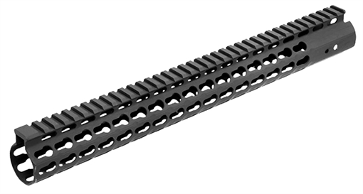 UTG Pro Pro Slim Rail Handguard Free-Floating 15" L Aluminum Material with Black Anodized Finish, KeyMod Slots & Picatinny Rail for AR-15 MTU019SSK
