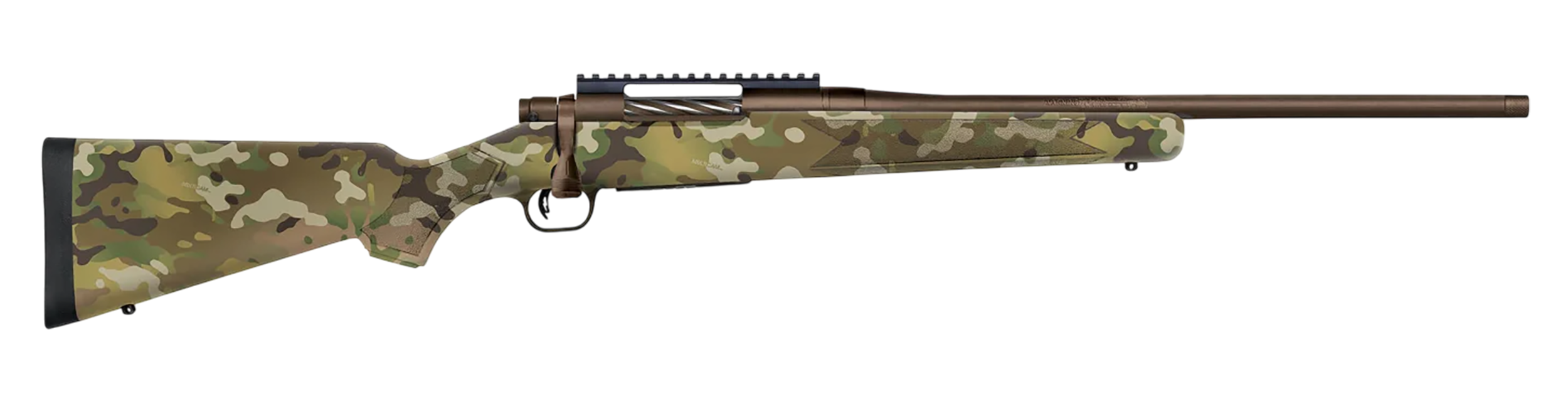 Mossberg Patriot Carbine Compact Bolt Action Rifle 28284 , 7mm PRC, 20", MultiCam Stock, Patriot Brown Cerakote, 3 Rds