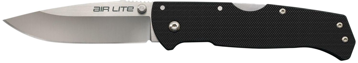 Cold Steel CS26WD, Air Lite, 3.5" Folding Drop Point Plain SS Blade, Black G10 Handle Includes Pocket Clip