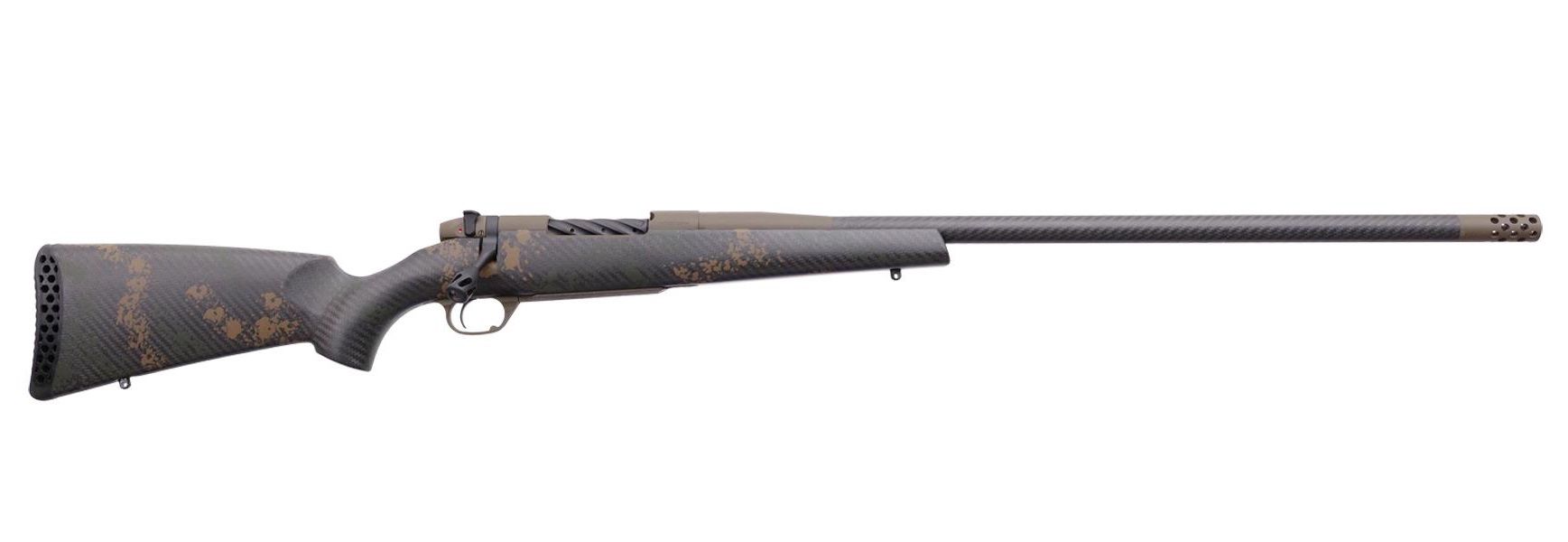 Weatherby Mark V Backcountry Carbon Rifle MCB20N243NR4B, 243 Win, 22", Carbon Fiber W/green & Brown Stock, 5 Rds