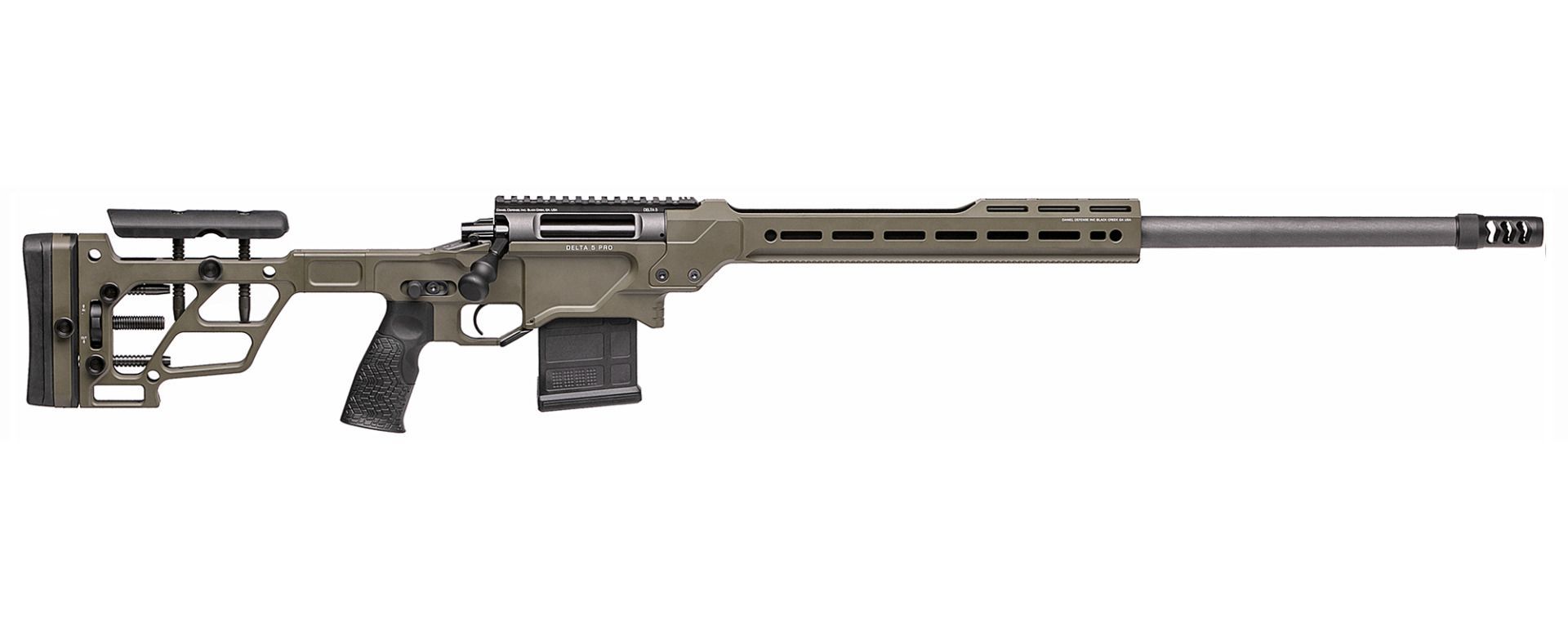 Daniel Defense DELTA 5 PRO Rifle 42-159-81712, 6.5 Creedmoor, 26", Aluminum Chassis Stock, OD Green Finish, 10 Rds