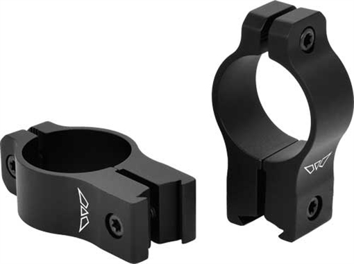 Warne Rimfire Rings Vapor Matte Black Aluminum 1" Tube High Rimfire/Vertical Split 3/8" Dovetail, 0 MOA V422M