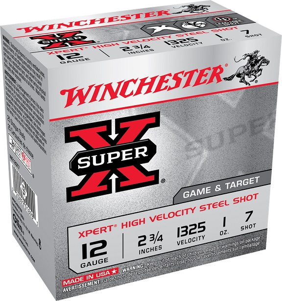 Winchester Super-X Game & Target Xpert High Velocity 12ga 2-3/4″ 1oz. 1325FPS #7 250rd Case #WE12GT7