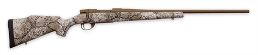 Weatherby Vanguard Badlands 7mm PRC 3+1 24" Burnt Bronze Cerakote #2 Threaded Barrel, Drilled & Tapped Steel Receiver, Badlands Approach Camo Monte Carlo w/Raised Comb Synthetic Stock VAP7MMPR4T