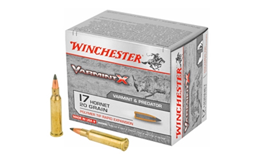 Winchester Ammo Varmint X 17Hornet 20gr Polymer Tip Rapid Expansion 20 Per Box/10 Case X17P