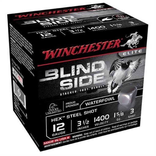 Winchester WINCHESTER AMMO BLIND SIDE 12GA 3-1/2'' #3 1-5/8OZ 25/BX SBS12L3
