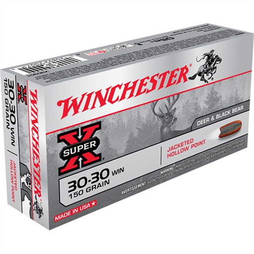 Winchester Ammo Super X 30-30Win 150gr Jacketed Hollow Point 20 Per Box/10 Case X30301