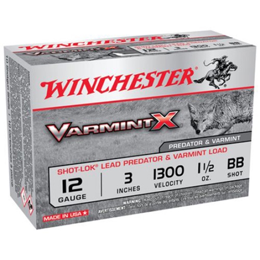 Winchester Ammo Varmint X Shot-Lok 12Gauge 3" 1 1/2oz BBShot 10 Per Box/10 Case X123VBB