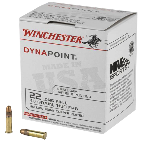 Winchesterchester Dynapoint 22 LR 40gr, Copper Plated Hollow Point, 500rd Can