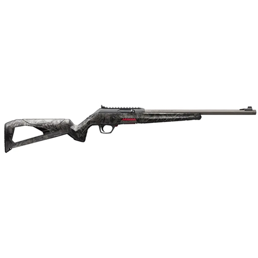 Winchester Repeating Arms Wildcat, Semi-automatic Rifle, 22 LR, 16.5" Threaded Barrel, 1/2x28 Thread Pitch, Matte Finish, Carbon Gray Camo, Polymer Stock, Rear Ghost Ring Sight, 10 Rounds, 1 Magazine 521154102