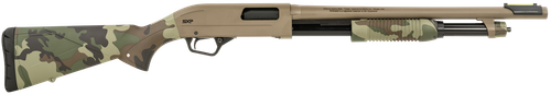 Winchester SXP Defender 12 Ga, 3" Chmbr, 18" Barrel, FDE, Woodland Camo, Inflex Recoil Pad, 5rd
